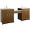 James Martin Vanities Bellshire 84" Dual Vanity Set with 24" Make-Up Counter, Honey Oak w/3 cm White Zeus Silestone Top 660-VMC84-HNO-3WZ - alternate 4