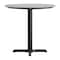 Flash Furniture 31.25" RD Tabletop, Seamless Surface Technology, Gray Faux Concrete, 22x22 Black Table Height X-Base ST-RD31-CMGY-T2222-GG - alternate 6