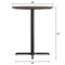 Flash Furniture 36" Round Tabletop, Seamless Surface Technology, Dark Brown with 30" x 30" Black Bar Height X-Base ST-RD36-WBR-T3030B-GG - alternate 5