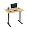4Dock 55in W x 30in D Maple Particleboard Tabletop Electric Standing Desk w/ Single-Motor and 2-Stage leg ET114-N - alternate 1