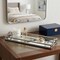 Homeroots 24in Silver Mirrored Glass Handmade Vanity Tray With Handles 713544 - alternate 3