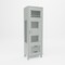 Pucel Athletic Gear Locker, 24 in W x 72 in H x 18 in D, 2 Drawers, Perforated Door, 4 in Legs, Gray GL-2472-18-DR2-DL - alternate 1