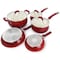 Oster Corbett 8 Piece Nonstick Aluminum Cookware Set in Red 94244.08 - alternate 7