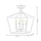 Jonathan Y Plains 12" 4-Light Modern Farmhouse Metal Open-Frame Pagoda LED Semi Flush Mount Mini Lantern, White JYL7610E - alternate 5