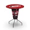 Holland Bar Stool Co Lighted 42" Black Carolina Hurricanes Pub Table L218B42CarHur36RCarHur - alternate 1