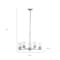 Homeroots Nickel Chandelier Iron Ceiling Light With Clear Shades 651696 - alternate 2