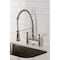Kingston Brass Double-Handle Deck-Mount Pre-Rinse Bridge Kitchen Faucet, Polished Nickel GS1276BPL - alternate 3