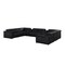Homeroots Battleship Gray Leather Modular U Shaped Ten Piece Corner Sectional With Console 643933 - alternate 1