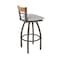 Holland Bar Stool Co Revelle 30in Swivel Bar Stool with Bronze Finish, Medium Back and Graph Alpine Seat 881 - alternate 5