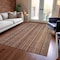 Homeroots 8' X 10' Rust Taupe And Gray Striped Washable Indoor Outdoor Area Rug 616385 - alternate 3
