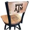 Holland Bar Stool Co 30" Blk Wrinkle Texas A&M Swivel Bar Stool, Laser Engraved Back L03830BWMedMplATexA-MMedMpl - alternate 1