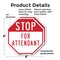 Signmission Stop For Attendant, 6 inch X 6 inch, Plastic Sign, 2PK OC-P-2PACK-6-208 - alternate 3