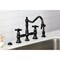 Kingston Brass Bridge Kitchen Faucet with Brass Sprayer, Matte Black KS3270PKXBS - alternate 5