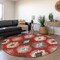Homeroots 8' Red Ivory And Salmon Round Southwestern Washable Indoor Outdoor Area Rug 615166 - alternate 3