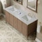 James Martin Vanities Kinnsden 72" Dbl Vanity, Weathered Oak, 3 CM Victorian Silver Silestone Top, FreePower WirelessCharger D680-V72-WTO-FVSL - alternate 5