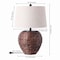 Jonathan Y Alaro 24.5" Farmhouse Coastal Water Hyacinth Basket LED Table Lamp, Dark Brown JYL6501B - alternate 4