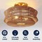 Jonathan Y Maya 23.75" 2-Light Bohemian Farmhouse 2-Tier Metal Hand-Woven Paper Rope Tapered Drum LED Semi Flus JYL1612A - alternate 5