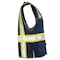 Dome75 Hi-Vis Safety Vest SM/MD Class Non-ANSI/Enhanced Visibility , Zipper 6 Pockets, 2 Mic Tab DV2183 - alternate 3