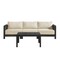 Alaterre Furniture Alaterre Barton Patio Sofa and Coffee Table Furniture Set for Outdoor Use Black Finish 80-BARTON-3SOFATB-B - alternate 1