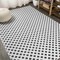 Jonathan Y Rabat High-Low Pile Mini-Diamond Trellis White/Black 4 ft. x 6 ft. Indoor/Outdoor Area Rug SBH101B-4 - alternate 3