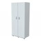 Homeroots White Finish Wood Wardrobe with Two Doors 249836 - alternate 2