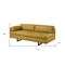 Homeroots 74" Mustard Top Grain Leather Sofa With Black Legs 491347 - alternate 3