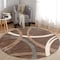 World Rug Gallery Modern Wavy Circles Design Area Rug 8 ft Round Brown 377BROWN8RND - alternate 1