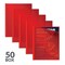 C-Line Products 8-1/2" x 11" Red Vinyl Report Covers with Binding Bars, 50/BX 32554 - alternate 4