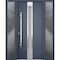 Vdomdoors Steel Door Deux 1717 Gray Graphite Stainless Inserts Single Modern Painted-W68xH80-Right-hand Outsw DEUX1717EXD-GRE-W16+36+16xH80-RH-O - alternate 2