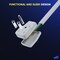 Maximm 30ft 14AWG Heavy Duty Flat Wire 3-Prong Extension Cord, UL, White ADW-90-31F30-14W0 - alternate 4