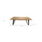 Homeroots 63" Natural And Black Solid Wood And Iron Sled Base Dining Table 488685 - alternate 3