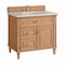 James Martin Vanities Lorelai 36" Single Vanity, Light Natural Oak, w/ 3 CM Siberian Silestone Top 424-V36-LNO-3SFR - alternate 6