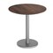 Flash Furniture 31.25" Round Outdoor Tabletop, Dark Brown, Seamless Surface Technology, 18" Round Silver Base ST-RD31-WBR-TR18S-GG - alternate 1
