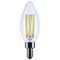 Satco 8 Watt B11 LED Candelabra Base Candle-Tip Clear 3500K CCT 120 Volt S12496 - alternate 1