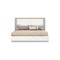Homeroots White And Taupe Wood Queen Bed Frame 486086 - alternate 1