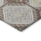 Homeroots 8' Chocolate And Beige Round Floral Washable Indoor Outdoor Area Rug 610747 - alternate 4