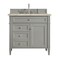 James Martin Vanities Brittany 36" Single Vanity, Urban Gray, w/ 3 CM Tajnar Eclos Top 650-V36-UGR-3TJR - alternate 1