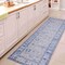 Jonathan Y Kisara Oushak Style Distressed Border Non-Slip Machine-Washable Blue/Light Gray 2ft x 8ft Runner Rug PTN101C-28 - alternate 3