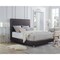 Homeroots Espresso Solid Wood King Upholstered Faux Leather Bed with Nailhead Trim 544781 - alternate 6
