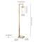 Homeroots 67" Brass Reading Floor Lamp With Clear Transparent Glass Drum Shade 523401 - alternate 7