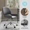 Martha Stewart Tyla Upholstered Office Chair in Gray/Polished Nickel CH-220921-5-GY-MS - alternate 4
