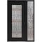 Vdomdoors Aluminum Door Iron 1688 Black Entry Steel Metal Classic Painted 48 x 80 (36+12 x 80)-Right Inswing IRON1688EXD-BLK-W36+12xH80-RH-I - alternate 1