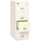 Fireking 4 Drawer, 2 Hr Fire & Impact Rated, Vertical, 32" depth Legal Ivory White 4-2157-2IW - alternate 2