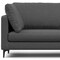 Homeroots 90" Gray Fabric Sofa With Black Legs 641004 - alternate 2