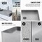Vigo Basilica Gothic Gray Concreto Stone 23 in. L x 14 in. W x 4 in. H Rectangular Vessel Bathroom Sink VG04065 - alternate 2