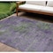 Homeroots 9' X 12' Purple And Green Abstract Washable Indoor Outdoor Area Rug 609392 - alternate 1