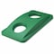 Rubbermaid Commercial Slim Jim(R) 23 gal Bottle and Can Recycling Top, Dome Green, Plastic, 2 Openings 11 1/2 in W/Dia FG269288GRN - alternate 1