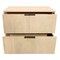Homeroots 28" Natural Solid Wood Distressed Carved Geometric Two Drawer Nightstand 612088 - alternate 5