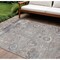Homeroots 10' X 14' Taupe And Brown Floral Washable Indoor Outdoor Area Rug 609527 - alternate 1