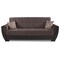 Homeroots 93" Brown Microfiber And Faux Leather Sleeper Sofa And Toss Pillows 607161 - alternate 6